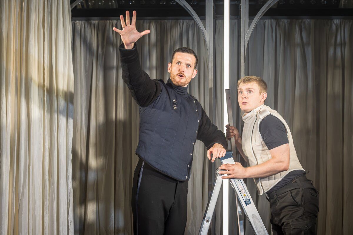 Ross Foley and Daniel Regan at Photos: First Look at National Theatre's BACCHAE Schools Tour
