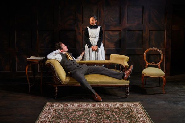 Joe Pitts (Oswald Alving) and Cecilia Appiah (Regina Engstrand) Photo