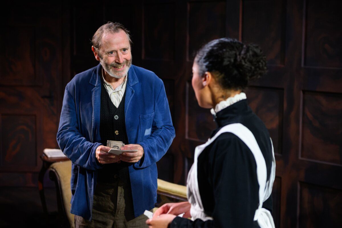 Peter F Gardiner (Jacob Engstrand) and Cecilia Appiah (Regina Engstrand) at Photos: GHOSTS is Now Playing at Jermyn Street Theatre