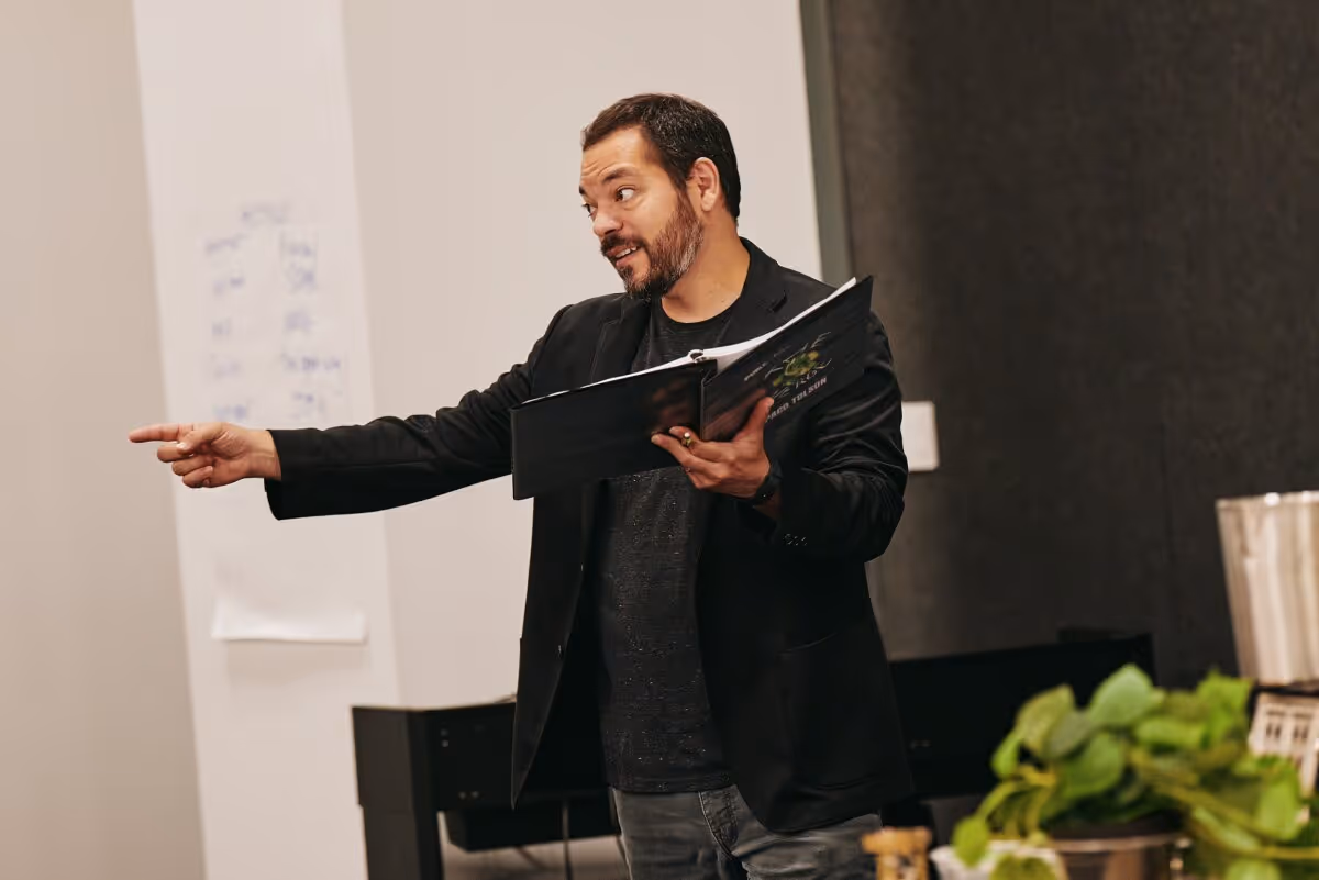 Paco Tolson at Photos: Fiasco Theater's THE VERGE in Rehearsal at the Public Theater