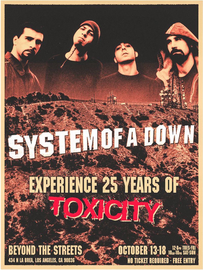 Photos: SYSTEM OF A DOWN to Celebrate TOXICITY 25th Anniversary at LA Gallery — photo 1 of 38