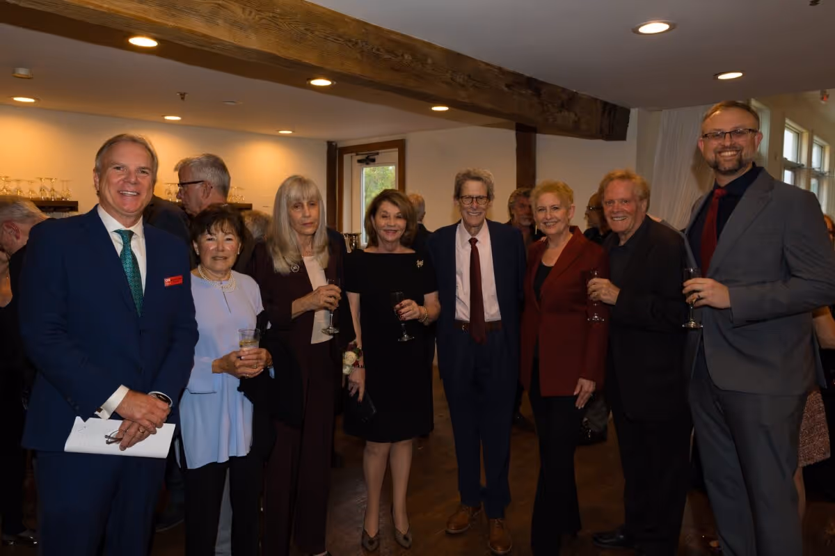 Board President Greg Roth, Melinda Walsh, Cody Dalton, Linda Paton, Ted Chapin, Liz Callaway, Dan Foster, Alex Birsh at Photos: Lynn Ahrens and Stephen Flaherty Honored at Oscar Hammerstein Museum Gala