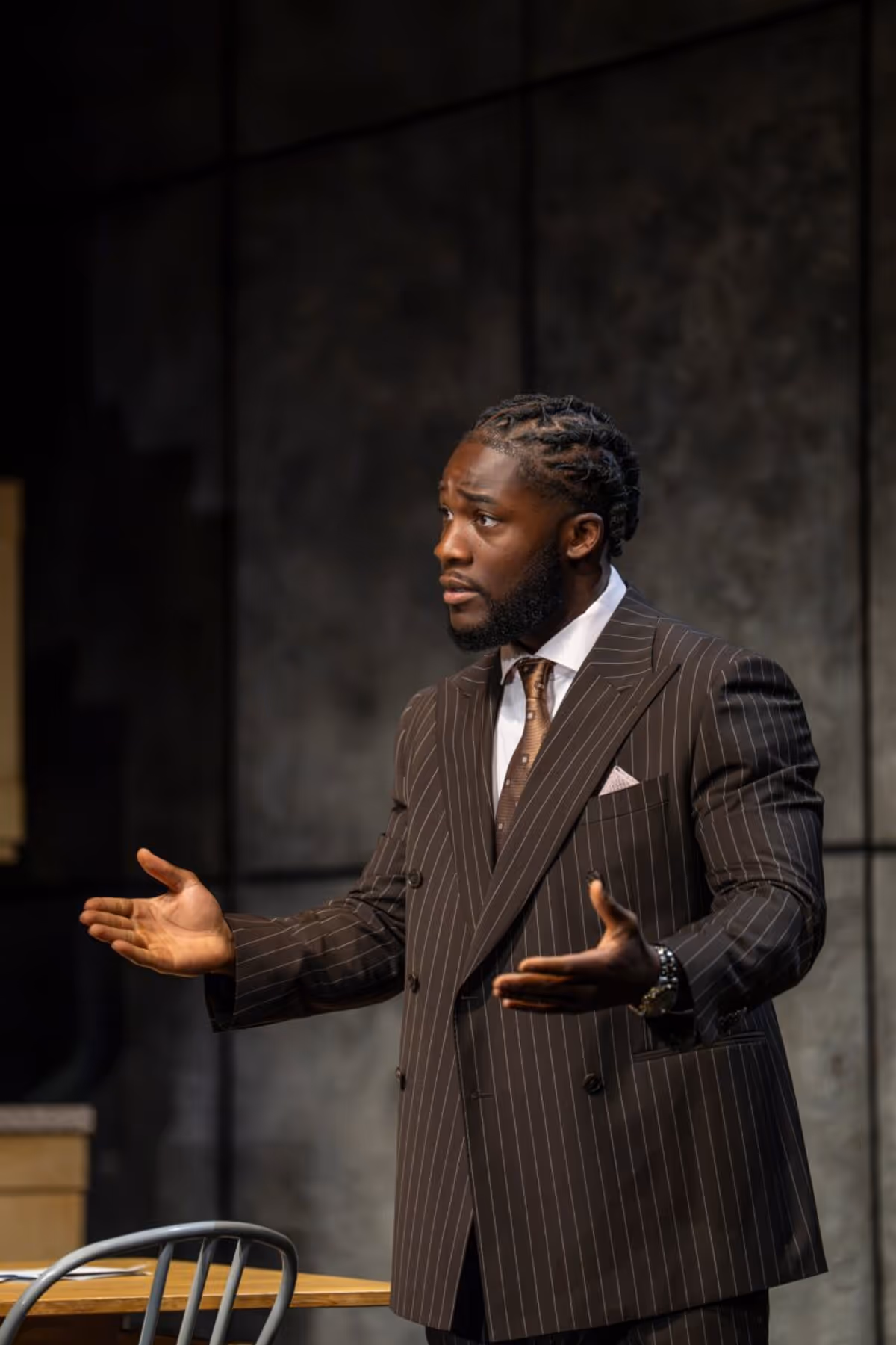 Tobi King-Bakare (Nathan) at Photos: Anne-Marie Duff and More in SOME WOMAN at the National Theatre
