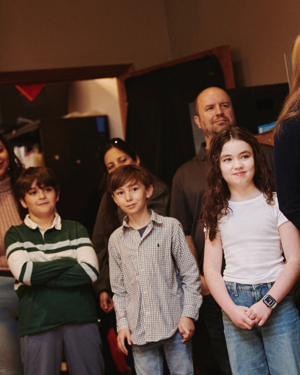 (Front row) Jackson Parker Gill, Reed Epley, and Ada Manie at Photos: Inside Rehearsals for WILD ROSE at New York Theatre Workshop