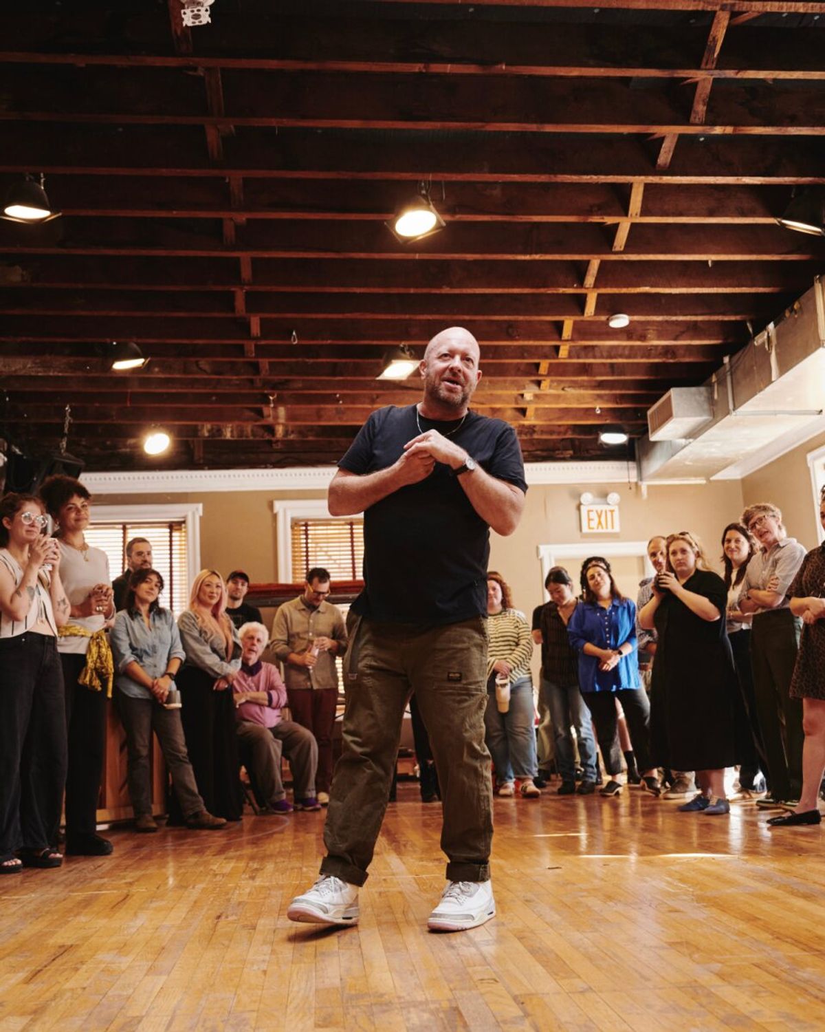 John Tiffany (center) at Photos: Inside Rehearsals for WILD ROSE at New York Theatre Workshop