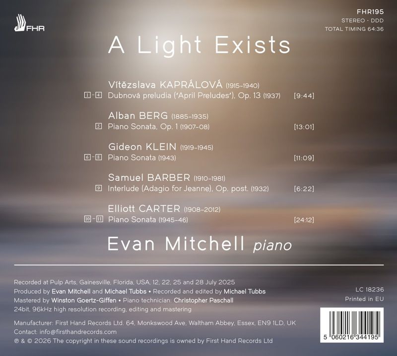 Photos: Evan Mitchell Records 20th Century Piano Works on A LIGHT EXISTS — photo 3 of 6