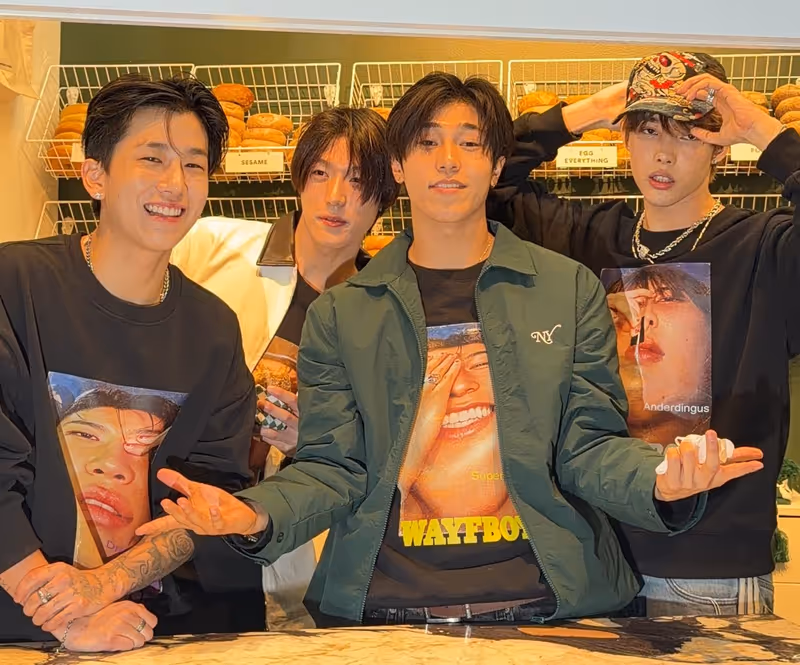 WAYF BOYS Take Over Leon's Bagels in New York City For Exclusive Fan Pop-up Event Image