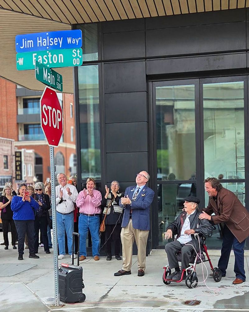 Photos: Tulsa Honors Jim Halsey With Street Naming Between Cain's Ballroom and OKPOP Museum — photo 1 of 4