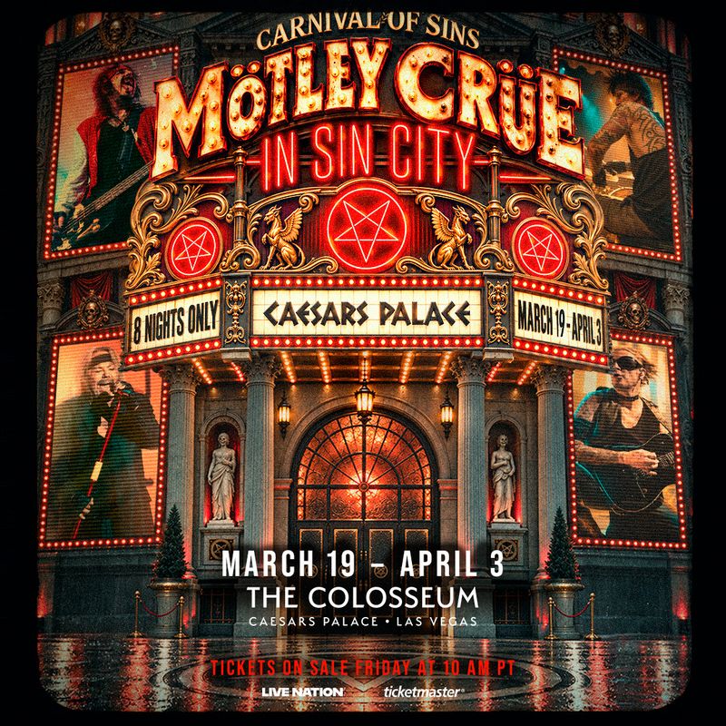 MÖTLEY CRÜE to Return to The Colosseum at Caesars Palace Image