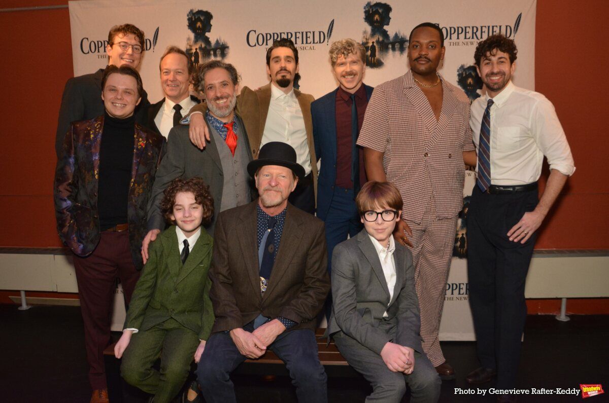 Dan Piering, Owen Squire Smith, Kent M. Lewis, Alexander Sovronsky, Bobby Conte, Will Reynolds, Aaron Michael Ray, Jed Feder, Calvin Knegten, Andy Taylor and Henry Witcher at Photos: Bobby Conte and More Celebrate Opening Night of COPPERFIELD! Off-Broadway