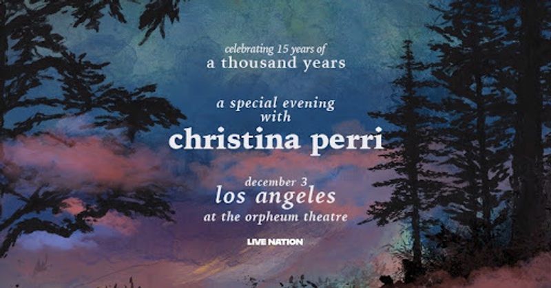 Christina Perri to Celebrate 15 Years of A Thousand Years at Orpheum Theatre Image