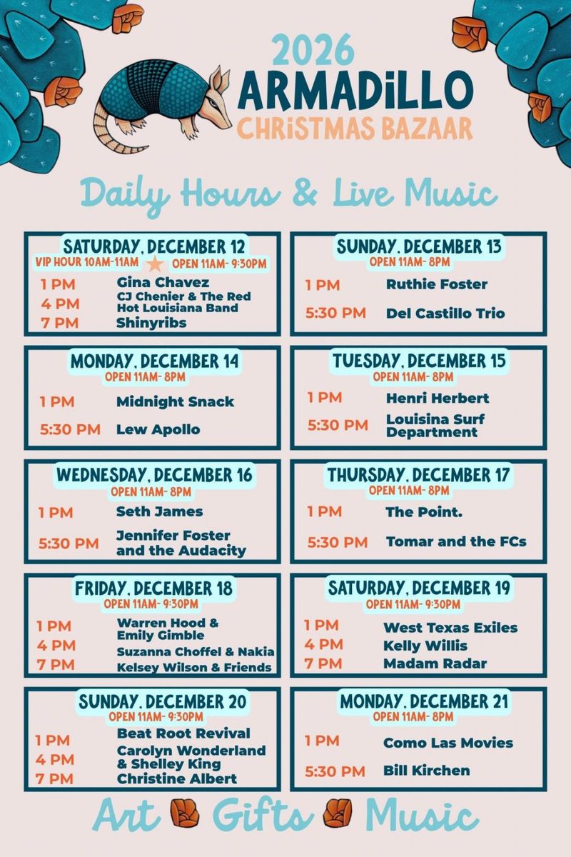 Photos: Armadillo Christmas Bazaar to Announce 2026 Music Lineup — photo 3 of 4