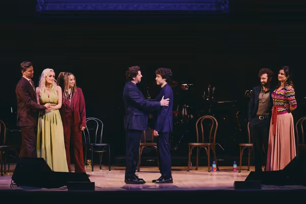 Andrew Rannells, Brandon Uranowitz, Christian Borle, Anthony Rosenthal Betsy Wolfe… Photo