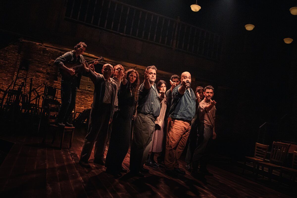 Cameron Scoggins, Henry Stram, Zach McNally, Doireann Mac Mahon, Greg Hildreth, Sahar Milani, Raffi Barsoumian, Austin Durant, Tala Ashe, and Adam Kantor at Photos: First Look at WAITING FOR LEFTY at Classic Stage Company