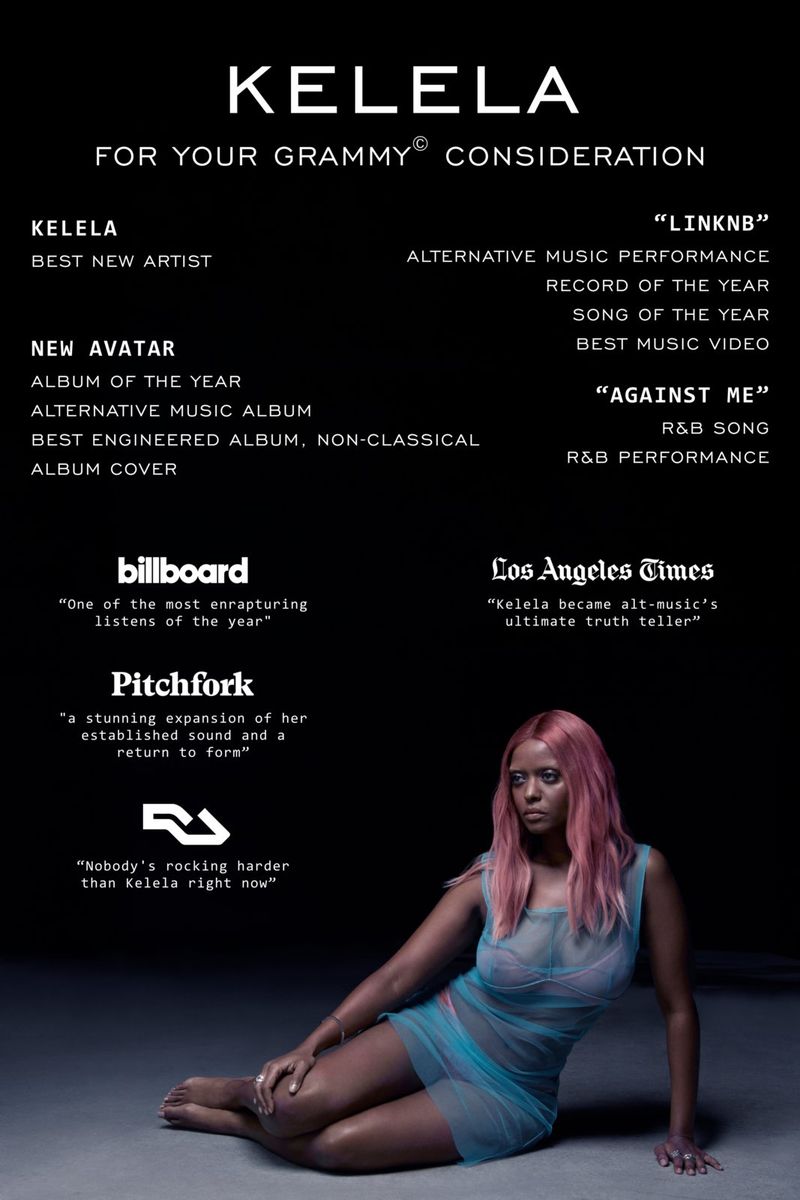 Kelela Submits NEW AVATAR for GRAMMY Consideration Image