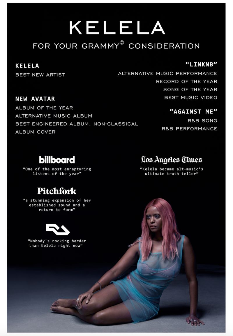 Kelela Submits NEW AVATAR for GRAMMY Consideration Image