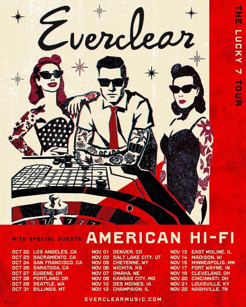 EVERCLEAR to Kick Off THE LUCKY 7 TOUR with AMERICAN HI-FI, Oct 22–Nov 22 Image