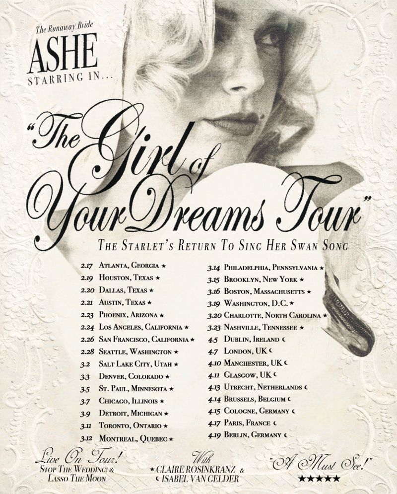 Claire Rosinkranz to Join Ashe on GIRL OF YOUR DREAMS Tour Image