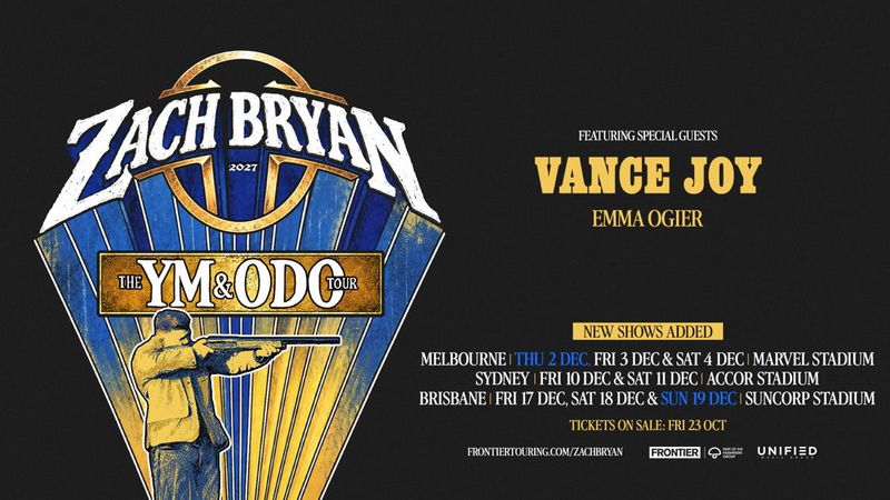 Zach Bryan Adds Third Melbourne and Brisbane Shows to THE YOUNG MANHOOD & OTHER DONATABLE ORGANS TOUR Image