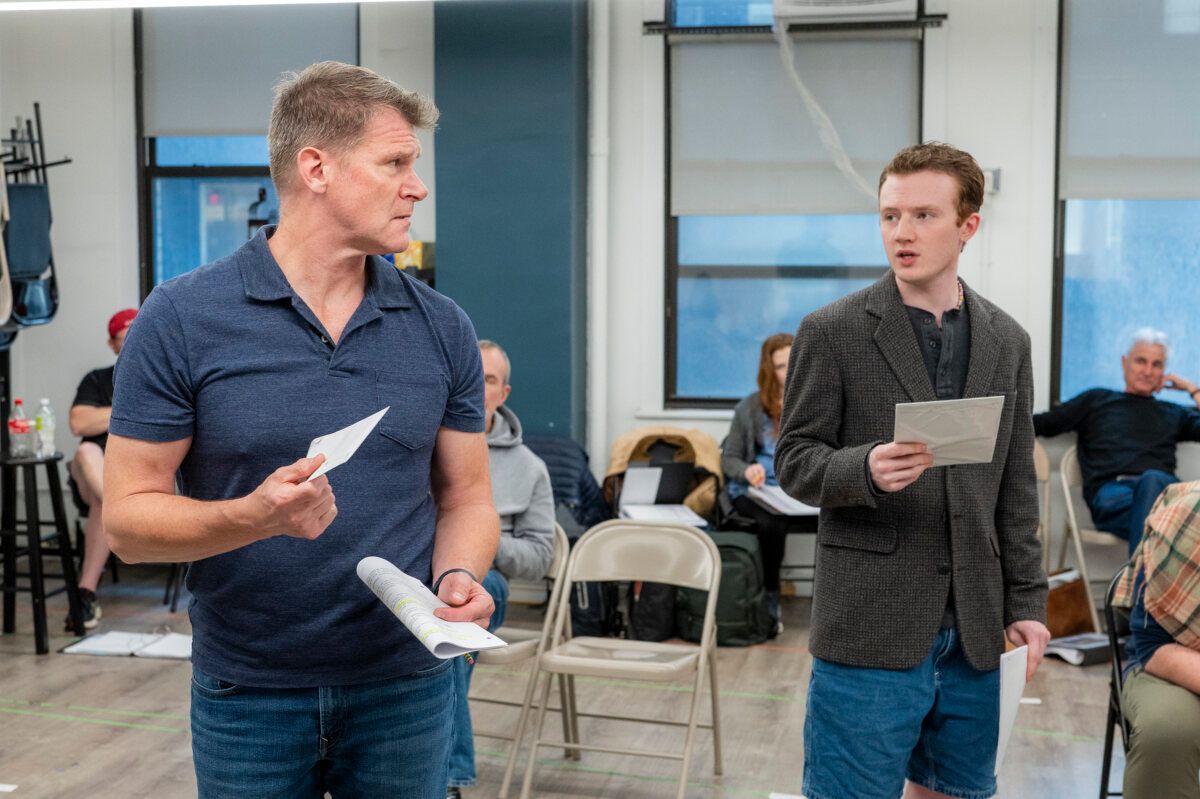 Gregg Goodbrod and Riley Bocchicchio at Photos: Inside Rehearsals for PARCEL FROM AMERICA New York Premiere