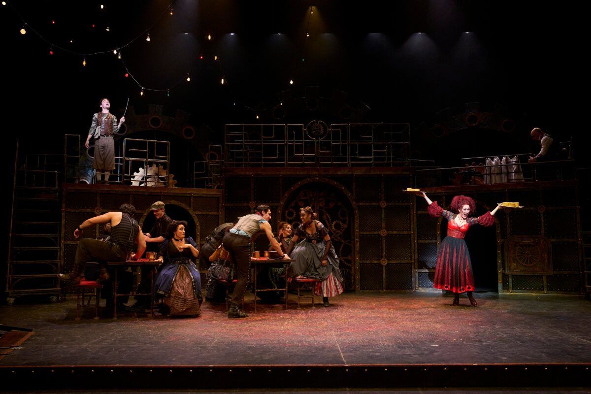 Jillian Kates with Tate Cinti, Marc Dalmau, Ricky
Moyer, Amber Hurst Martin, Nic Rhew, Rebecca Kenjesky, Janiyah “Jai” McAllister and Mark Bedard at Photos: First Look At SWEENEY TODD THE DEMON BARBER OF FLEET STREET At Great Lakes Theater