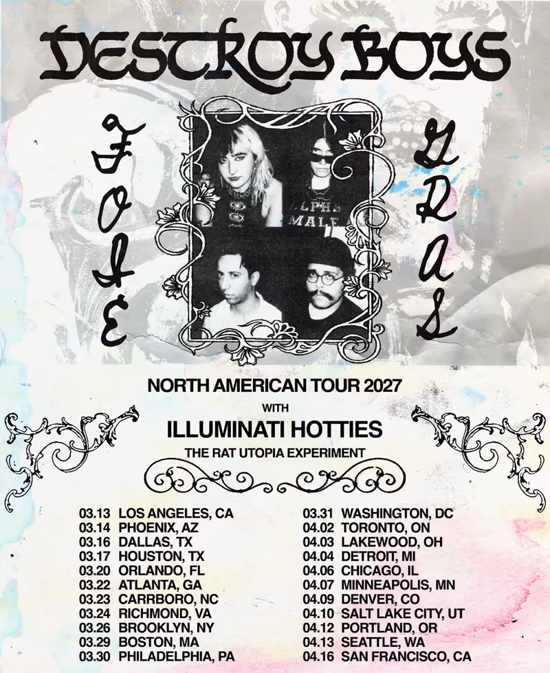 Destroy Boys to Launch 2027 North American Tour Starting March 13 Image