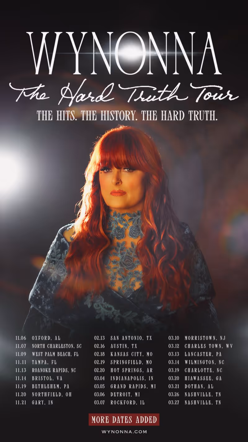 Wynonna Judd Adds 2027 Dates to THE HARD TRUTH TOUR Image