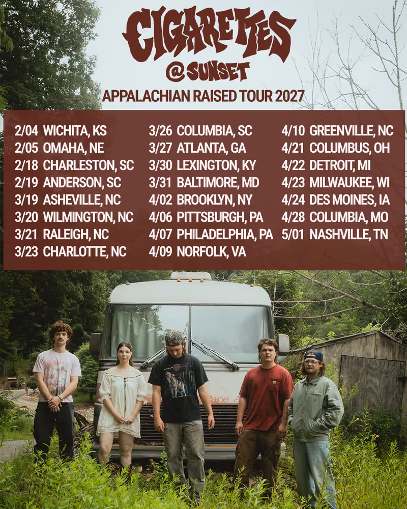 CIGARETTES @ SUNSET to Launch 2027 U.S. Tour Starting February Image