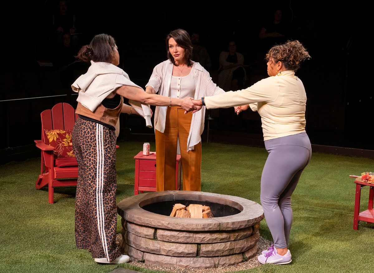 Sadieh Rifai, Katrina Lenk and Wendy Mateo at Photos: Katrina Lenk and More in ADIRONDACK CHAIR CIRCLE at Steppenwolf Theatre