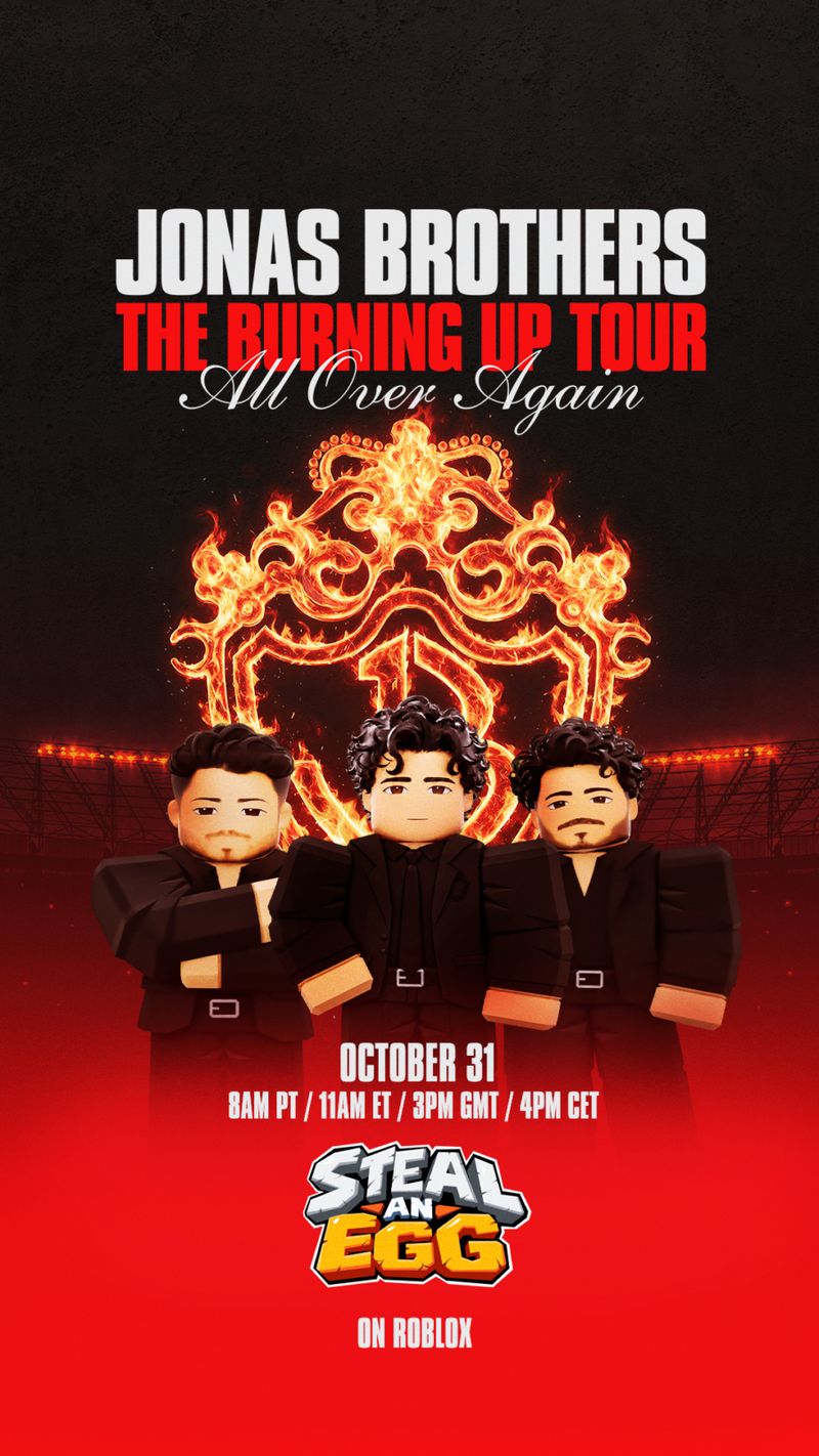 JONAS BROTHERS to Perform in STEAL AN EGG on Roblox Image