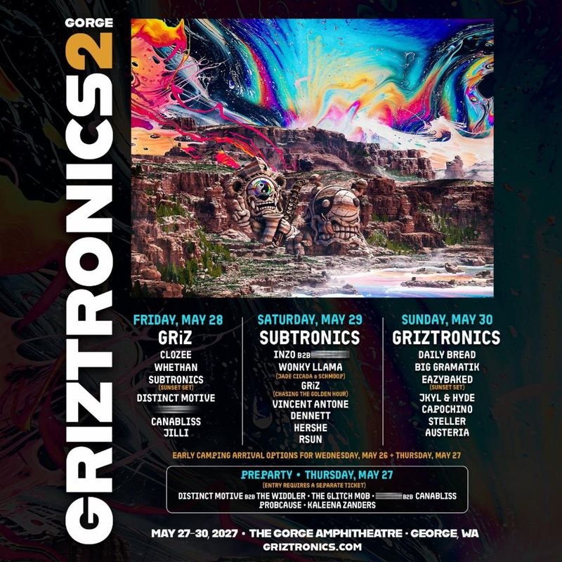 GRIZTRONICS GORGE 2 to Expand to Four Days at The Gorge Image