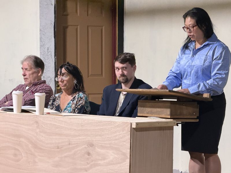 Interview: Joe Capucini, Gloria Wang, Trevor Kaz & Gloria Wang of THE MINUTES BY TRACY LETTS at Black Swamp Players Image