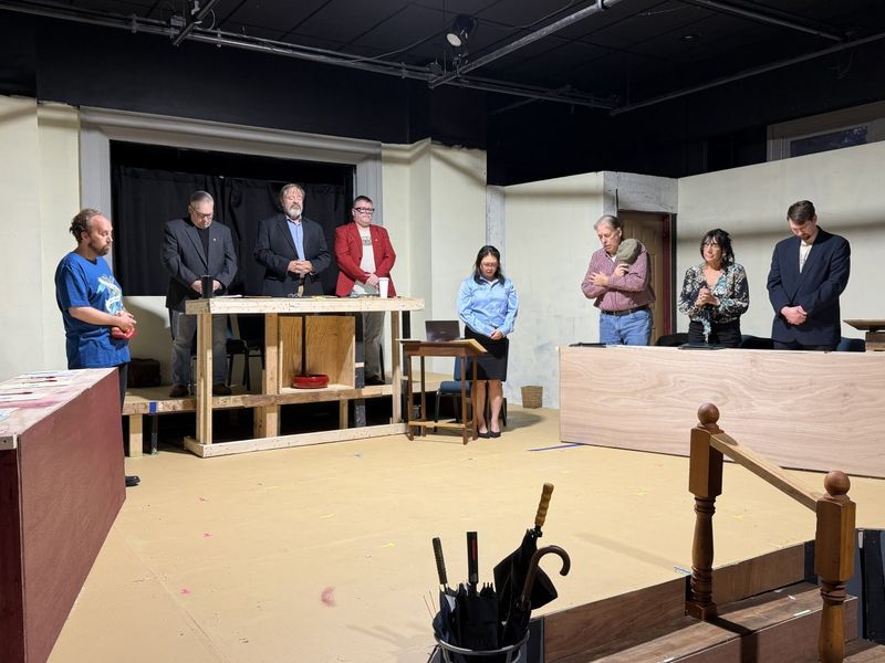 Interview: Joe Capucini, Gloria Wang, Trevor Kaz & Gloria Wang of THE MINUTES BY TRACY LETTS at Black Swamp Players Image