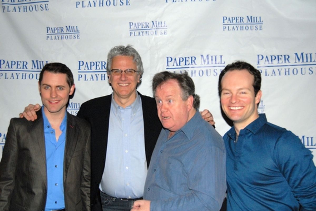 Michael Rose (George Read), Tom Treadwell (Lyman Hall), John O'Creagh (Andrew McNair), James LaVerdiere (James Wilson) at 