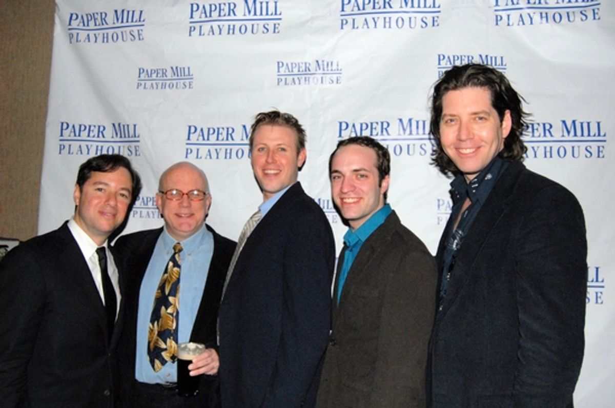 Gordon Greenberg (Director), James Coyle (Ceaser Rodney), Ian R. Gleason (Josiah Bartlett, and James Barbour (Edward Rutledge) at 