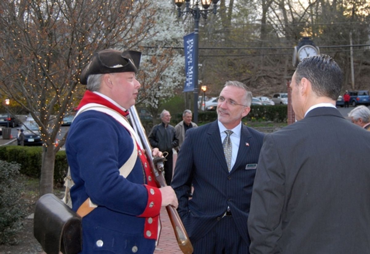 Mark S. Hoebee (Artistic Director) listens to a lecture about the arms of the period at 