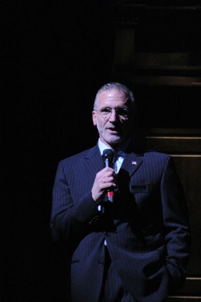 Mark S. Hoebee introduces the show Photo