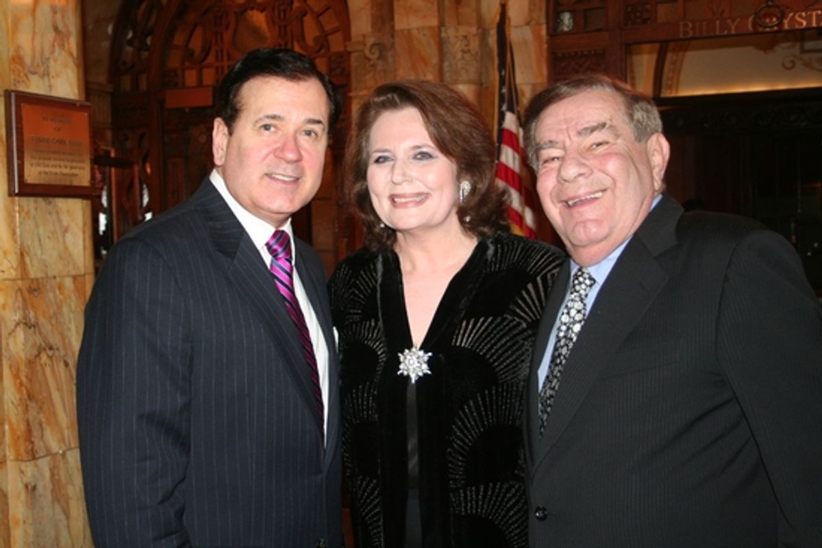 Lee Roy Reams, Producer Randie Levine-Miller and Master of Ceremonies Dean Freddie Roman at 