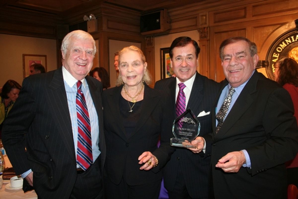 Bob Donahoe, Lauren Bacall, Lee Roy Reams and Freddie Roman at The Friars Club Honors Lee Roy Reams