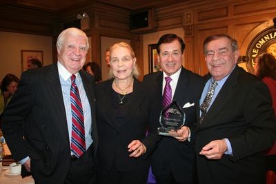 Bob Donahoe, Lauren Bacall, Lee Roy Reams and Freddie Roman Photo