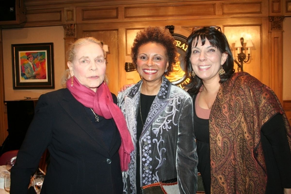 Laurem Bacall, Leslie Uggams and Christine Pedi at The Friars Club Honors Lee Roy Reams