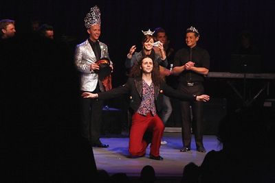 Anthony Hollock accepts his crown from Leigh-Taylor Smith! Photo