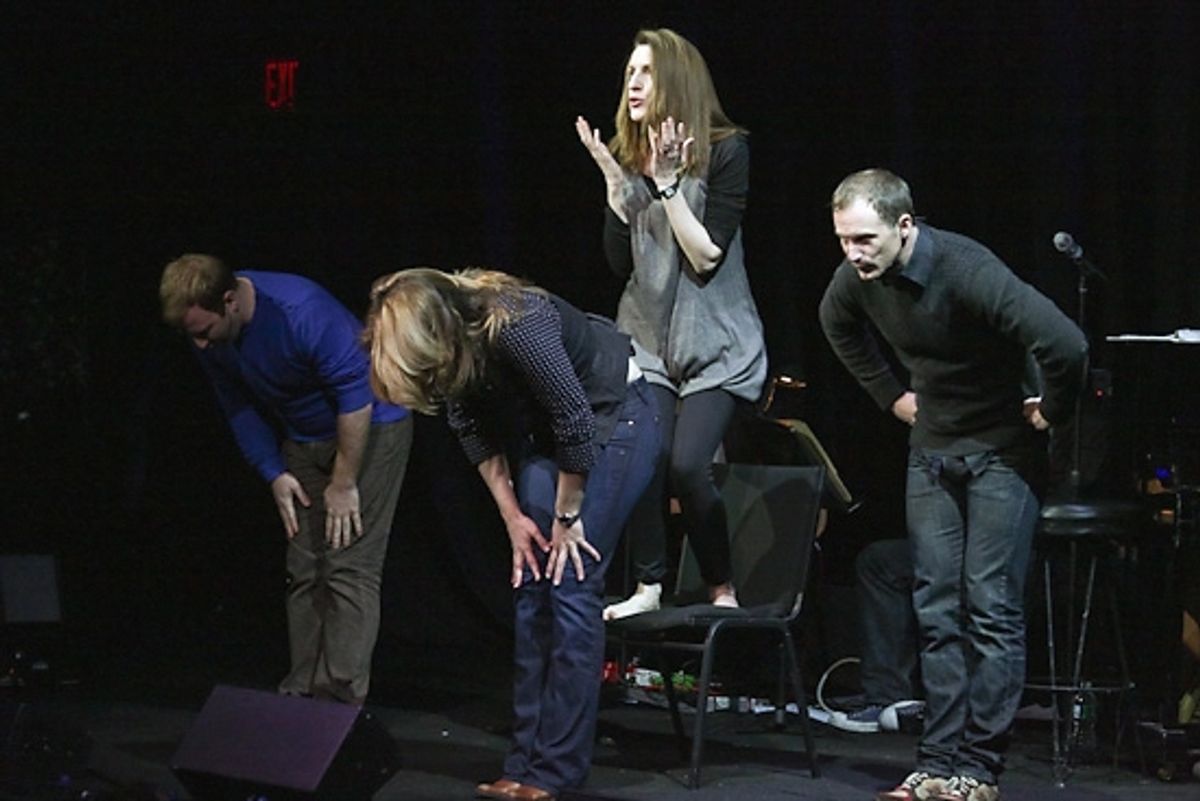Hunter Bell, Heidi Blickenstaff, Susan Blackwell, and Jeff Bowen at NYMF's 'BEST of the FEST' Concert