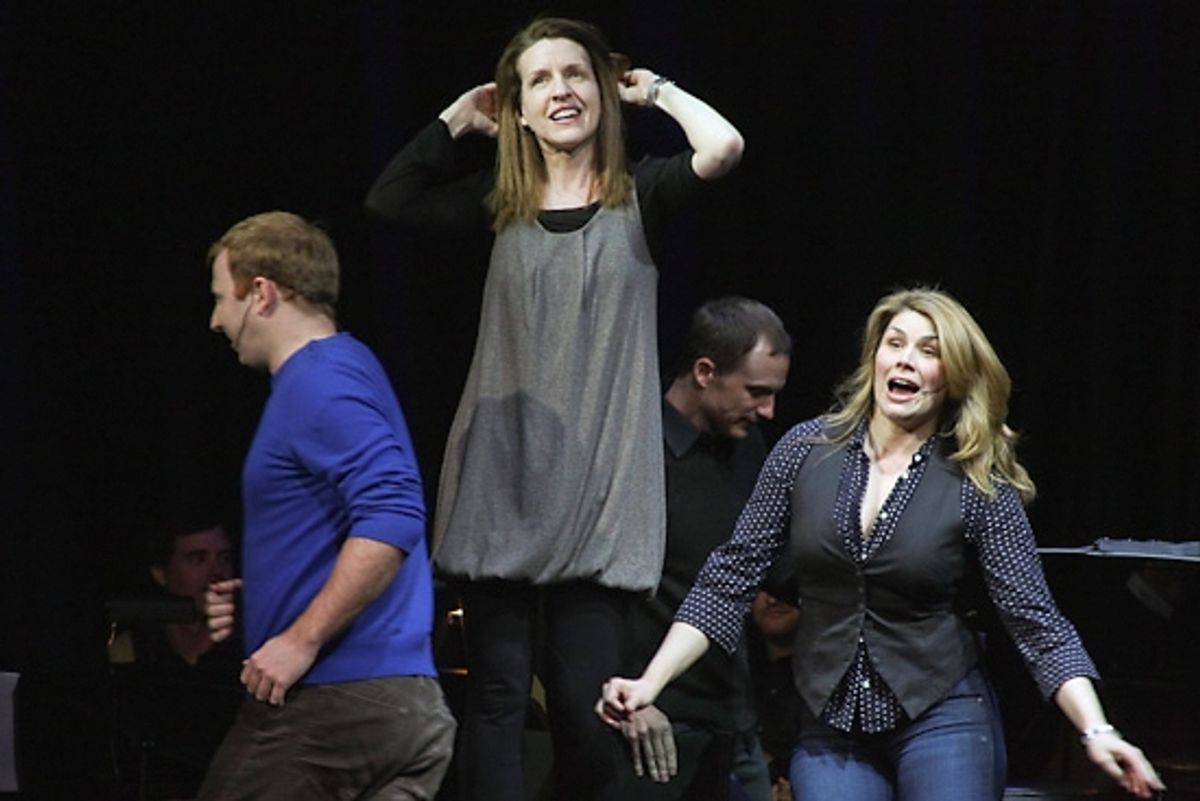 Hunter Bell, Heidi Blickenstaff, Susan Blackwell, and Jeff Bowen at NYMF's 'BEST of the FEST' Concert