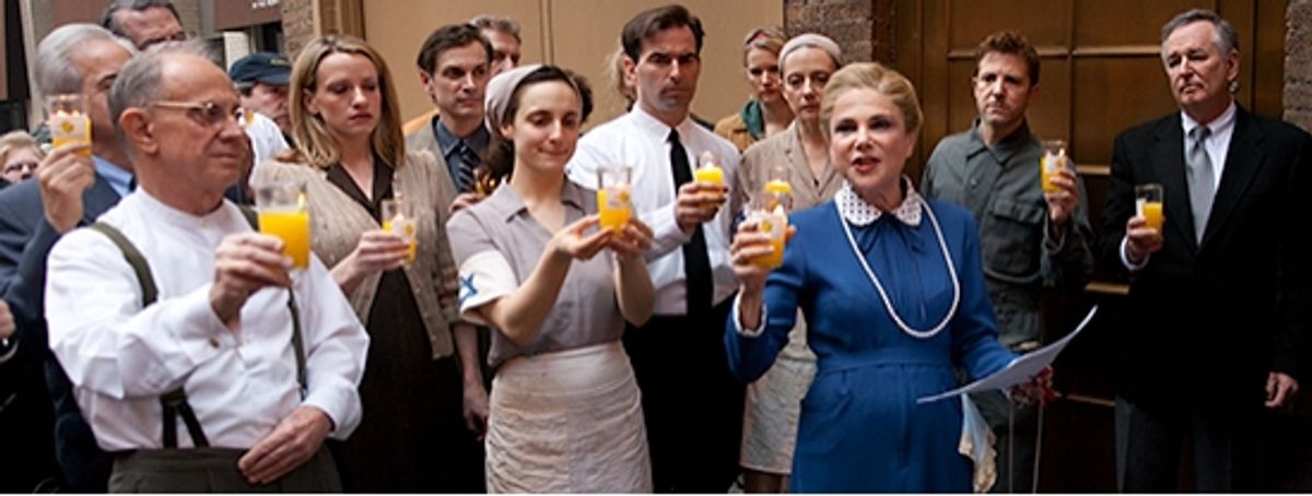 Tovah Feldshuh with the cast of Irena's Vow at 