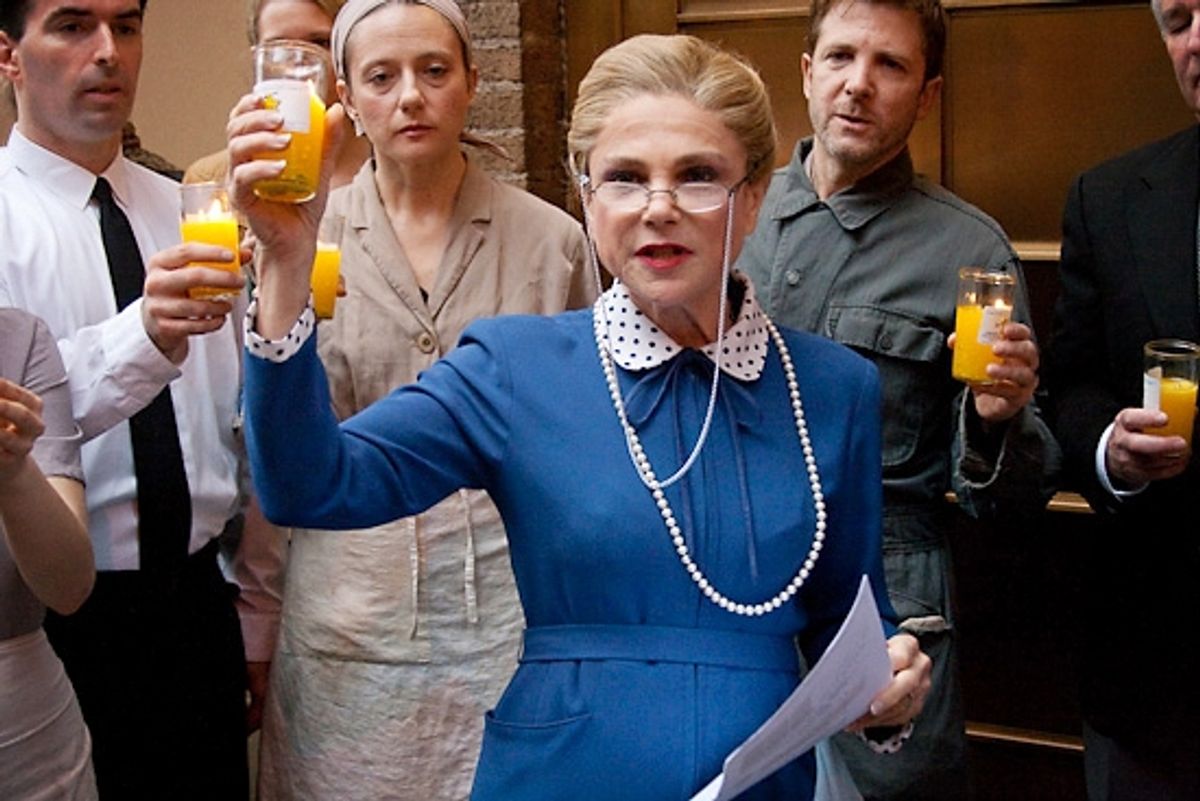 Tovah Feldshuh with the cast of Irena's Vow at 