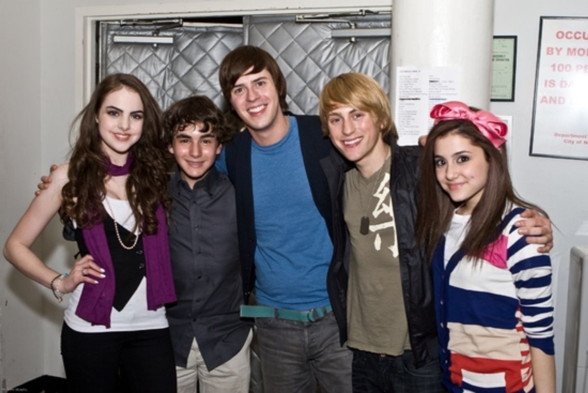 Elizabeth Egan Gillies, Aaron Simon Gross, Jake Wilson, Eric Nelson and Ariana Grande at 