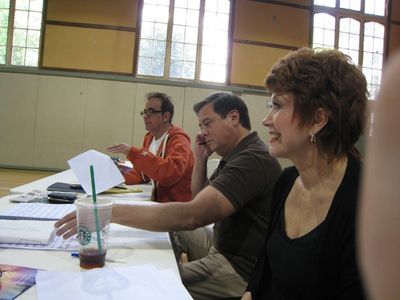 Richard Jay-Alexander, Kevin Stites and Donna McKechnie during auditions in L.A. Photo