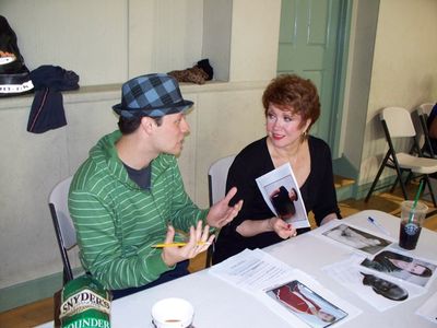 Associate Choreographer James Kinney with Guys and Dolls Choreographer Donna McKechni Photo