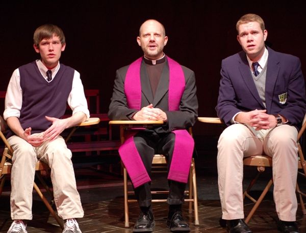 KC Comeaux (Peter), Tony Humrichouser (Priest) and Shea Coffman (Matt) Photo